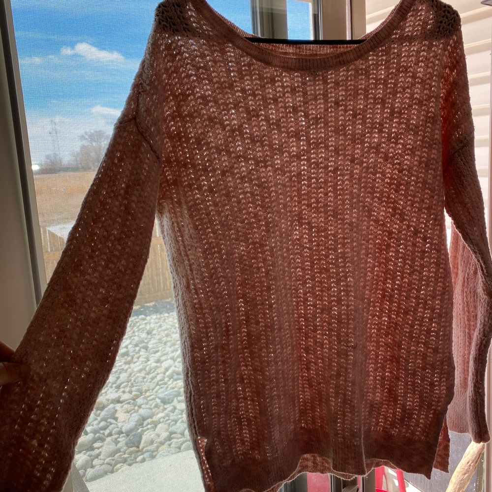 Pink knit long sleeve